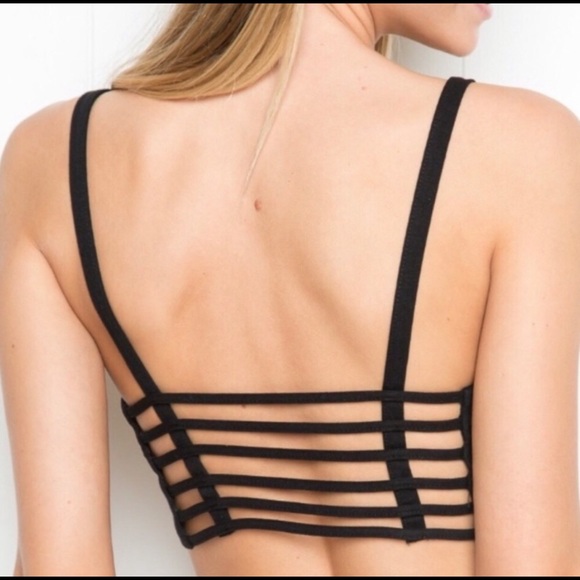 BRANDY MELVILLE BLACK BRALETTE - Picture 2 of 4